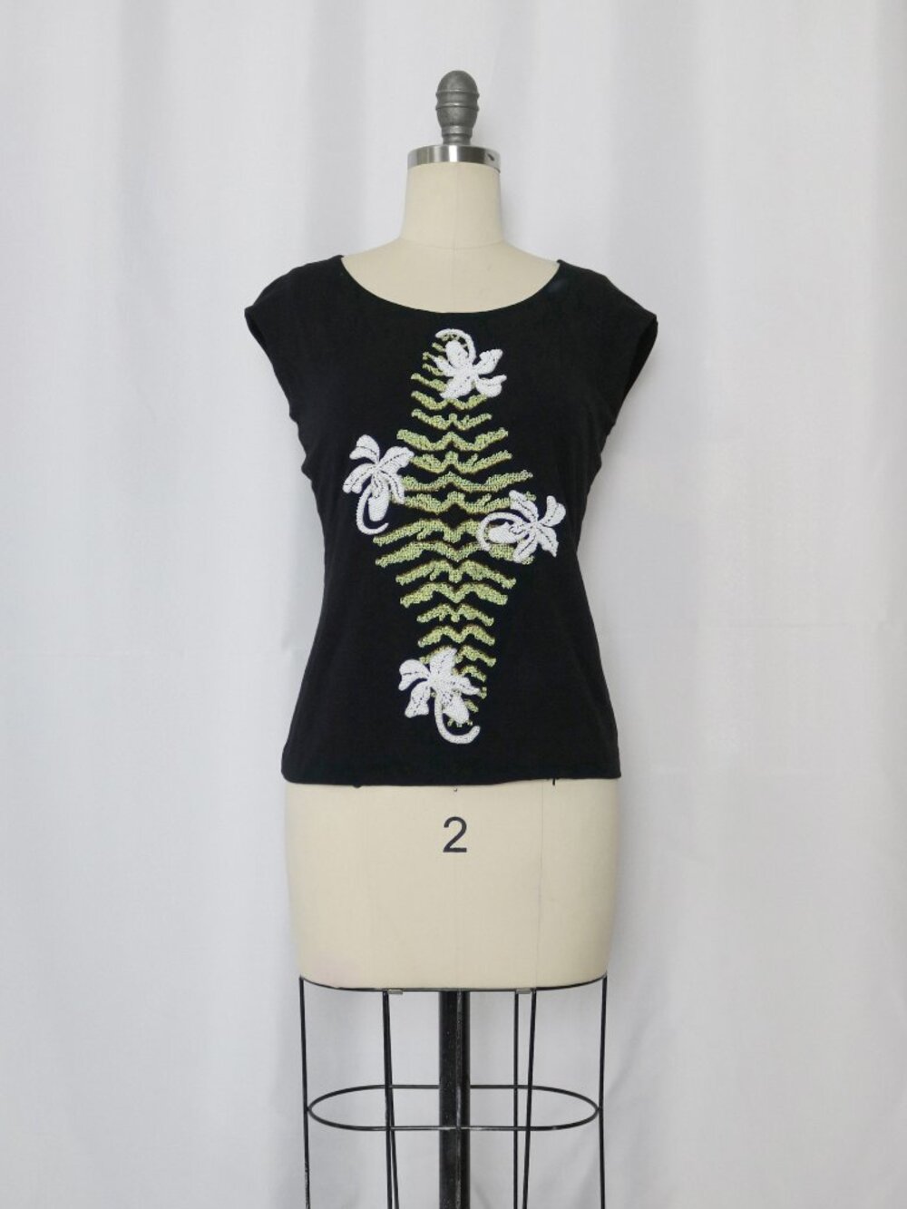 rare 2004 Fendi beaded floral tank top